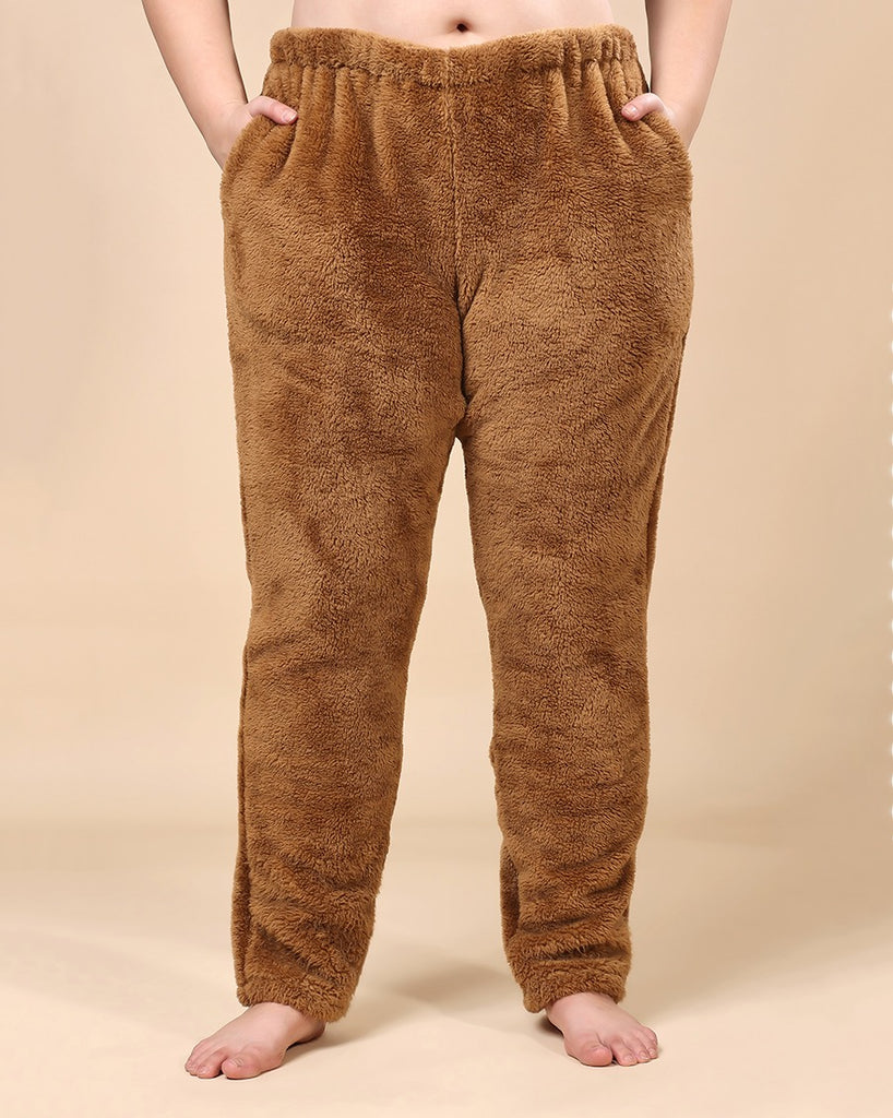 Model wearing Poly Blended Pant with Pattern type: Solid-19