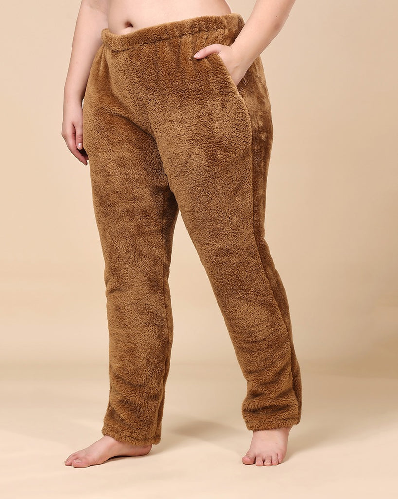 Model wearing Poly Blended Pant with Pattern type: Solid-20