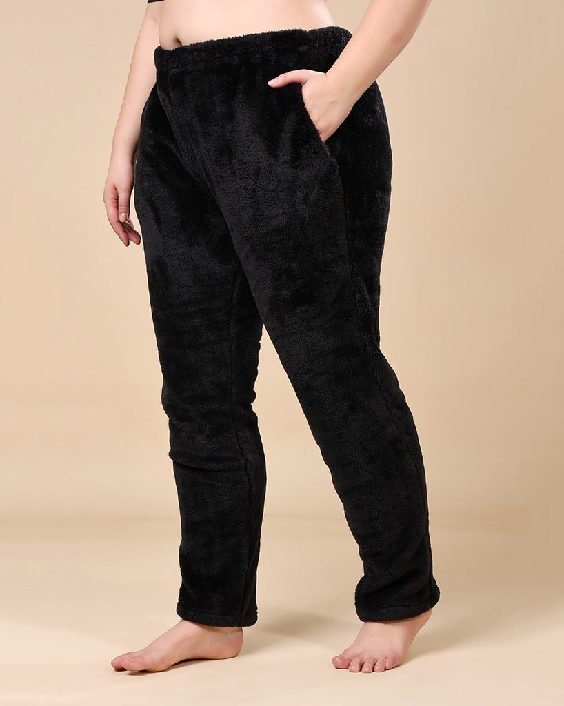 Model wearing Poly Blended Pant with Pattern type: Solid-13