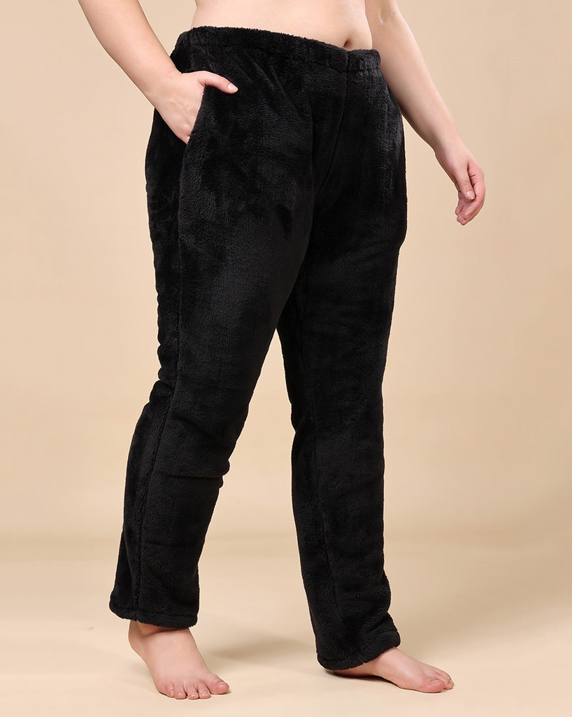 Model wearing Poly Blended Pant with Pattern type: Solid-14