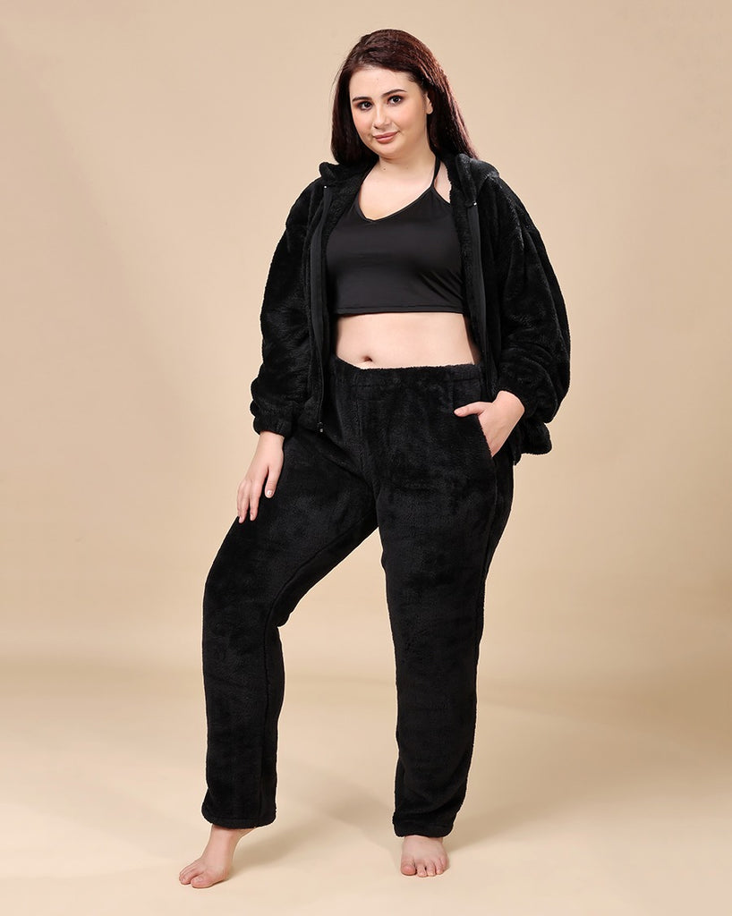 Model wearing Poly Blended Pant with Pattern type: Solid-16