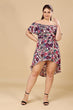 White Floral Printed High Low Dress