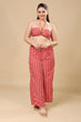 Red Zig Zag Printed Bralette with Pants