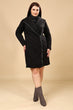 Black Solid Ziip Up Overcoat