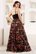 Black Floral Printed Multilayered Skirt