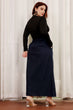 Solid Long Pleated Skirt