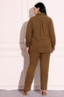 Solid Co-ord Set-Light Brown