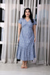 Blue Geometric Printed Dress