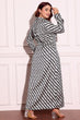Black & White Ripple Shirt Dress