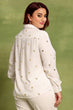 White Gold Foil Heart Printed Shirt