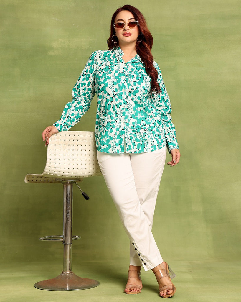 Model wearing Cotton Shirt with Pattern type: Cherry-1