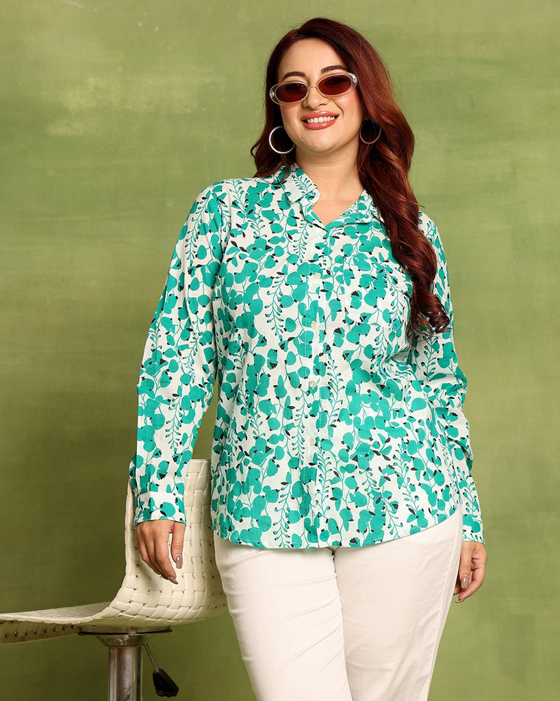 Model wearing Cotton Shirt with Pattern type: Cherry-3