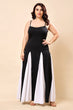 Black & White Panel Sleeveless Maxi Dress