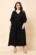 Solid Cutwork Maxi Dress