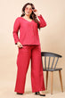 Linen Solid Long Sleeves Top