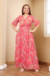 Pink Motif Printed Maxi Dress