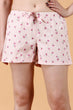 Baby Pink Floral Printed Shorts