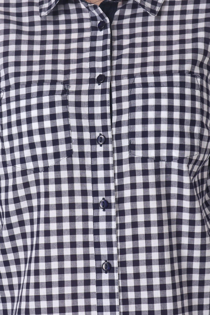 Model wearing Cotton Shirt with Pattern type: Checked-2