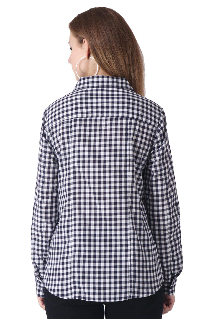 Model wearing Cotton Shirt with Pattern type: Checked-6