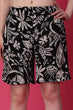 Black & White Floral Printed Shorts