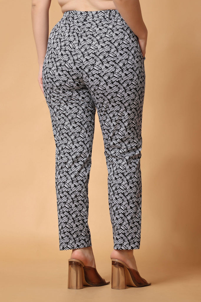 Model wearing Cotton Poplin Pant with Pattern type: Dash-6