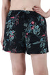 Black Floral Printed Shorts