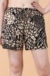 Black Leopard Abstract Printed Shorts