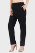 Black Solid Formal Pants