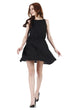 Black Solid Sleeveless Dress