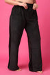 Black Solid Slip On Pyjamas