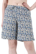 Blue & Cream Floral Printed Shorts