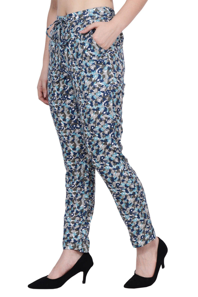 Model wearing Viscose Pant with Pattern type: Graphic-2