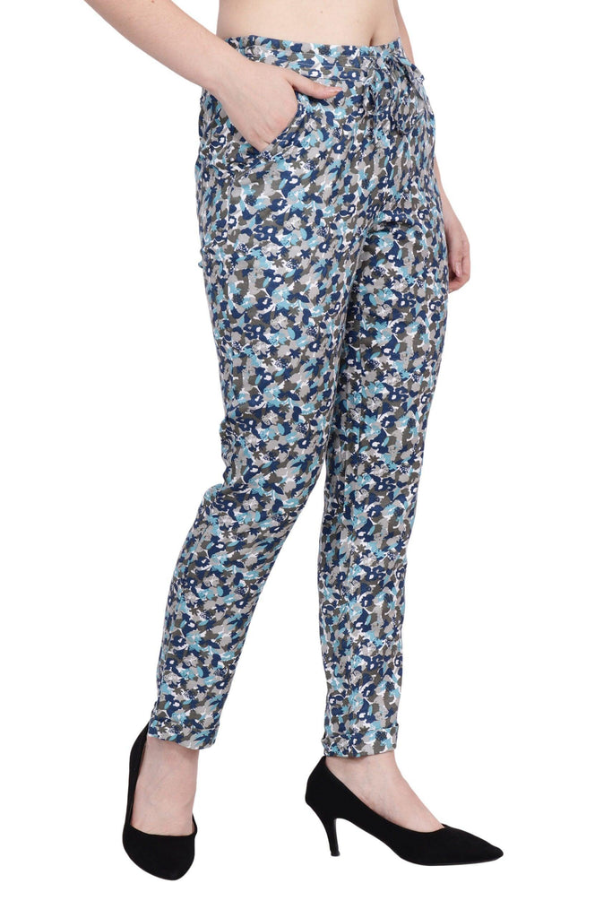 Model wearing Viscose Pant with Pattern type: Graphic-3