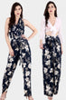 Blue & White Floral Printed Multiwear Jumpsuit/Pant