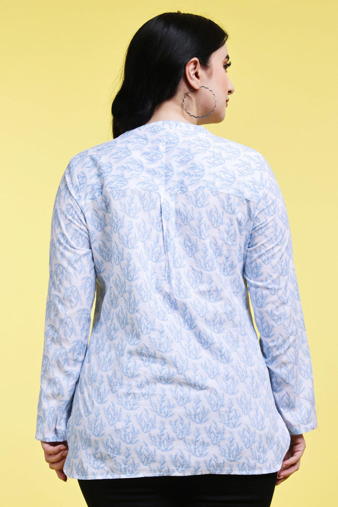 Model wearing Cotton Tunic with Pattern type: Stem Print-6