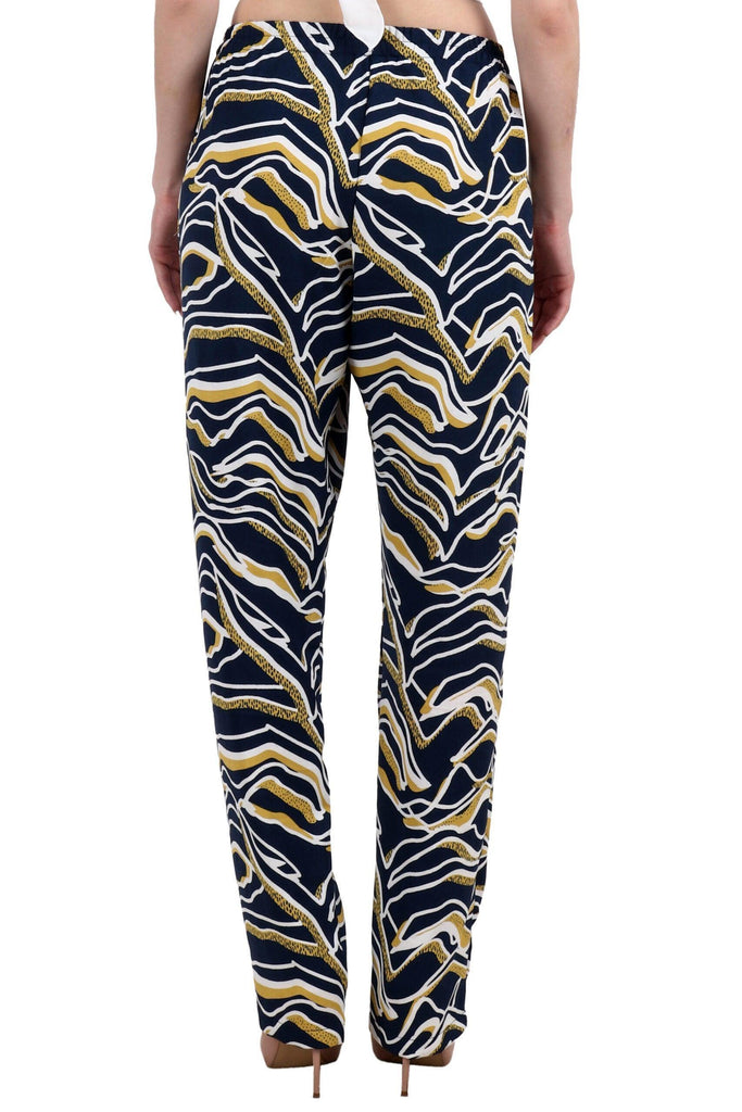 Model wearing Poly Crepe Pyjamas with Pattern type: Whale-7