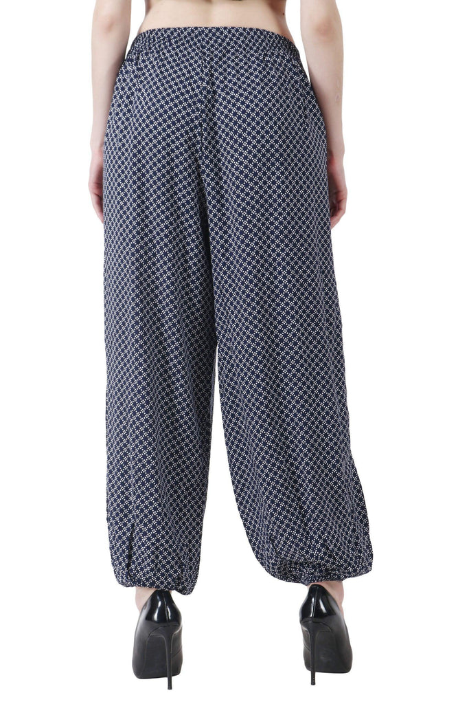 Model wearing Rayon Harem Pants with Pattern type: Dots-4