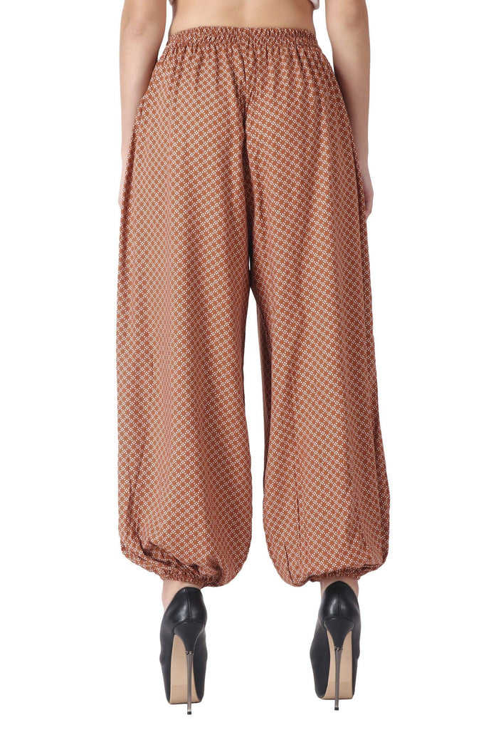 Model wearing Rayon Harem Pants with Pattern type: Dots-9