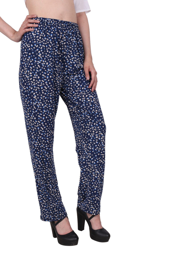 Model wearing Viscose Pant with Pattern type: Pebble-2