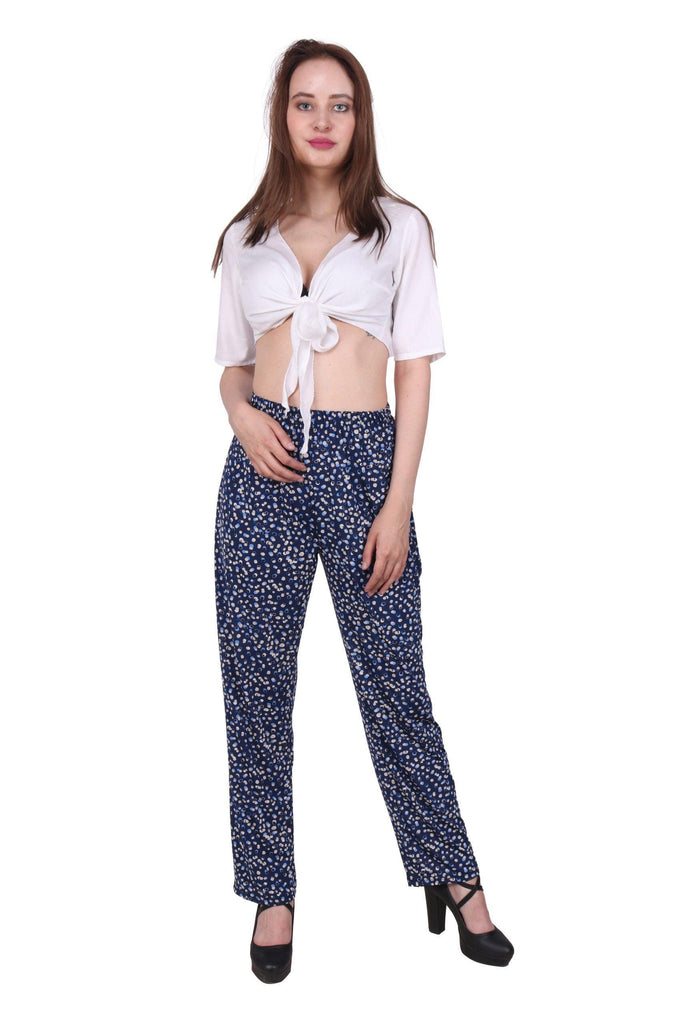 Model wearing Viscose Pant with Pattern type: Pebble-5