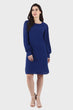 Blue Solid Formal Dress