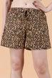 Brown Leopard Printed Shorts