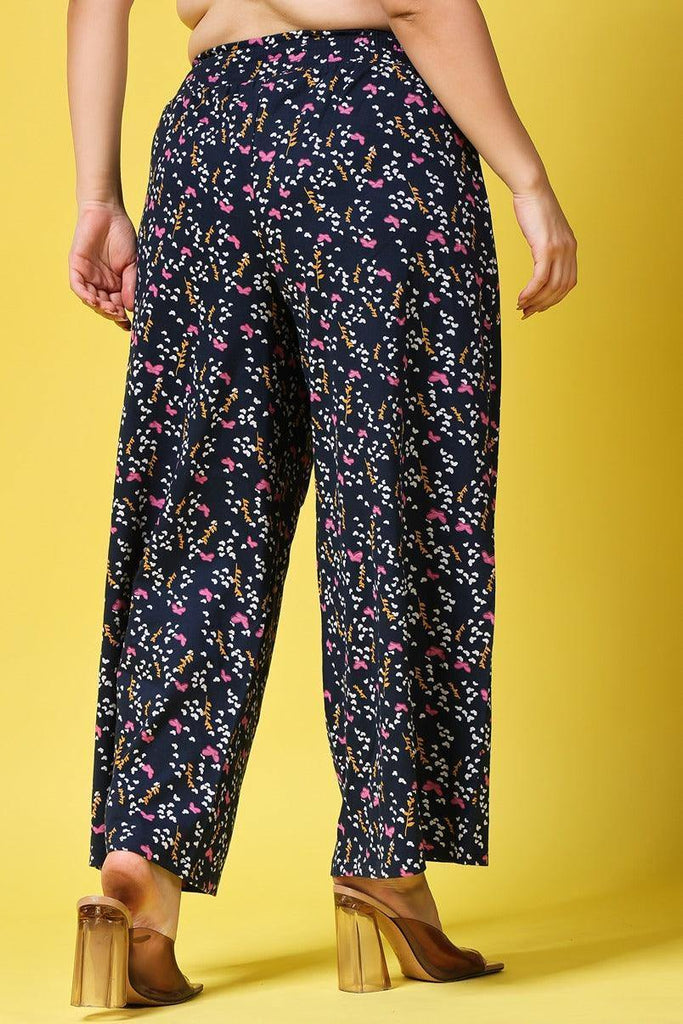 Model wearing Cotton Lycra Pyjama with Pattern type: Butterfly-13