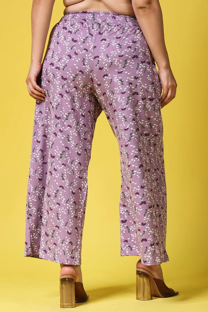Model wearing Cotton Lycra Pyjama with Pattern type: Butterfly-5