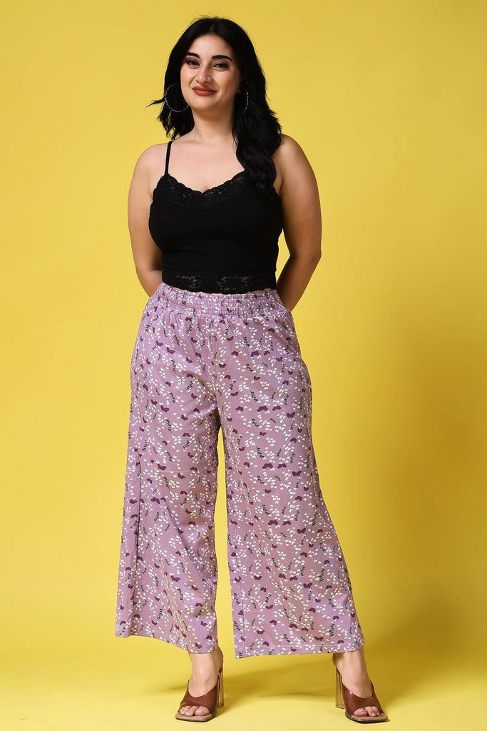 Model wearing Cotton Lycra Pyjama with Pattern type: Butterfly-6
