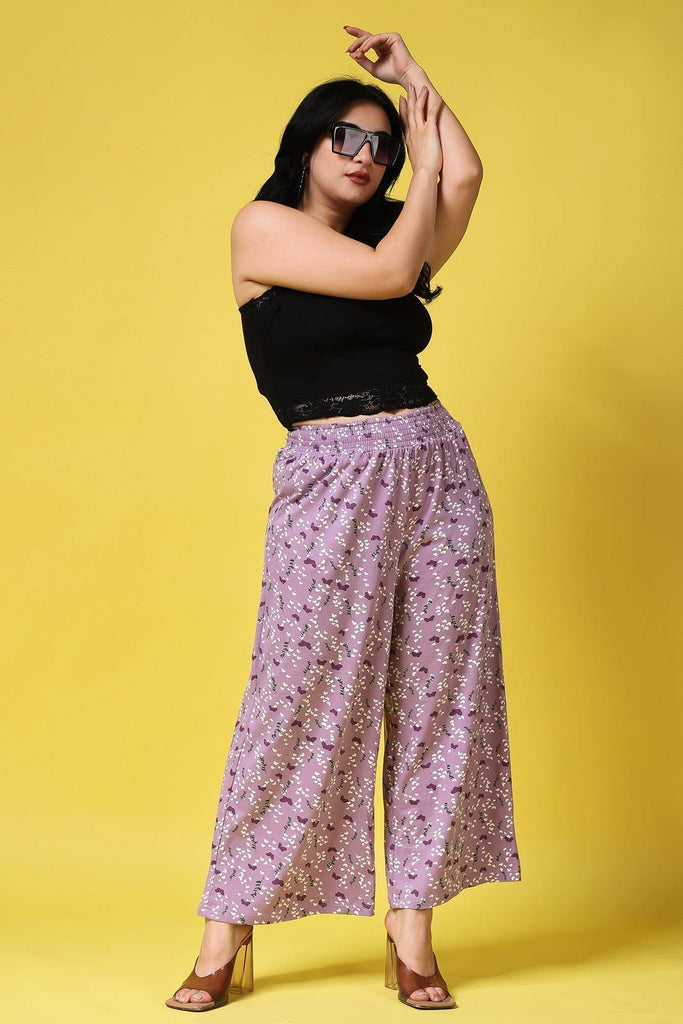 Model wearing Cotton Lycra Pyjama with Pattern type: Butterfly-7
