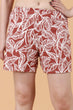 Copper Leaves Printed Shorts