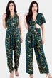 Green Floral Printed Multiwear Jumpsuit/Pant