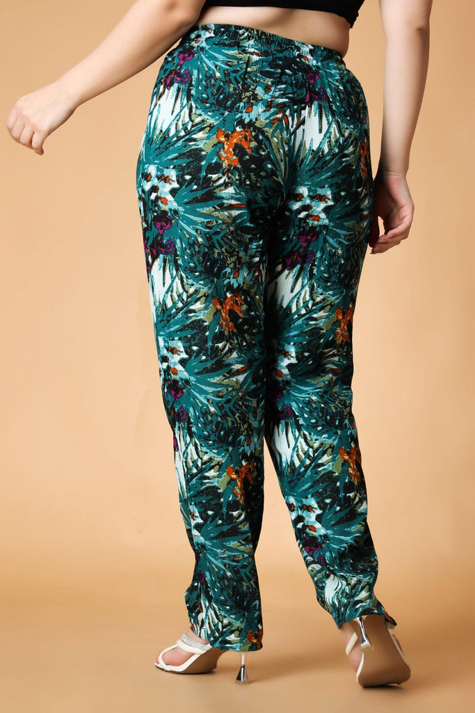 Model wearing Viscose Crepe Pyjamas with Pattern type: Floral-7