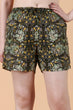 Green Floral Printed Shorts